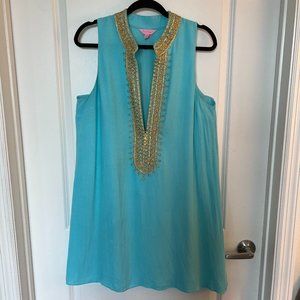 Lilly Pulitzer Jane Shift Dress Ibiza Blue Size 12